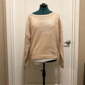 Peach knit sweater
